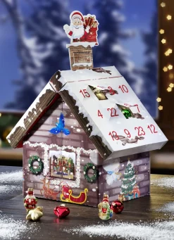 Adventskalender mit Weihnachtsbaumdekoration