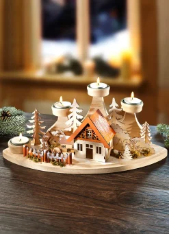 Adventsteelichthalter aus Holz