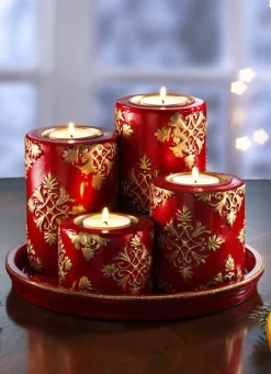 Adventsteelichthalter aus Keramik