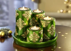 Adventsteelichthalter aus Keramik