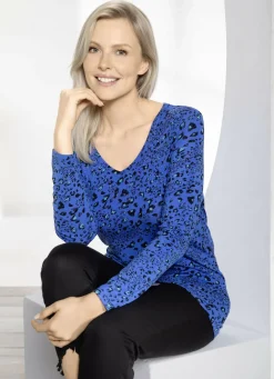 Allover gemustertes Shirt in 2 Farben