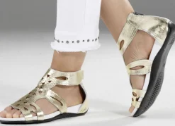 Andrea Conti, modische Damen-Sandalen, aus Leder