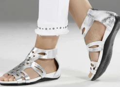 Andrea Conti, modische Damen-Sandalen, aus Leder
