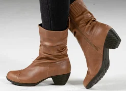 Andrea Conti, modische Damen-Stiefeletten, Winterschuhe, mit Reißverschluss