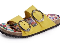 Andrea Conti Pantolette mit bunt bedrucktem Lederfußbett