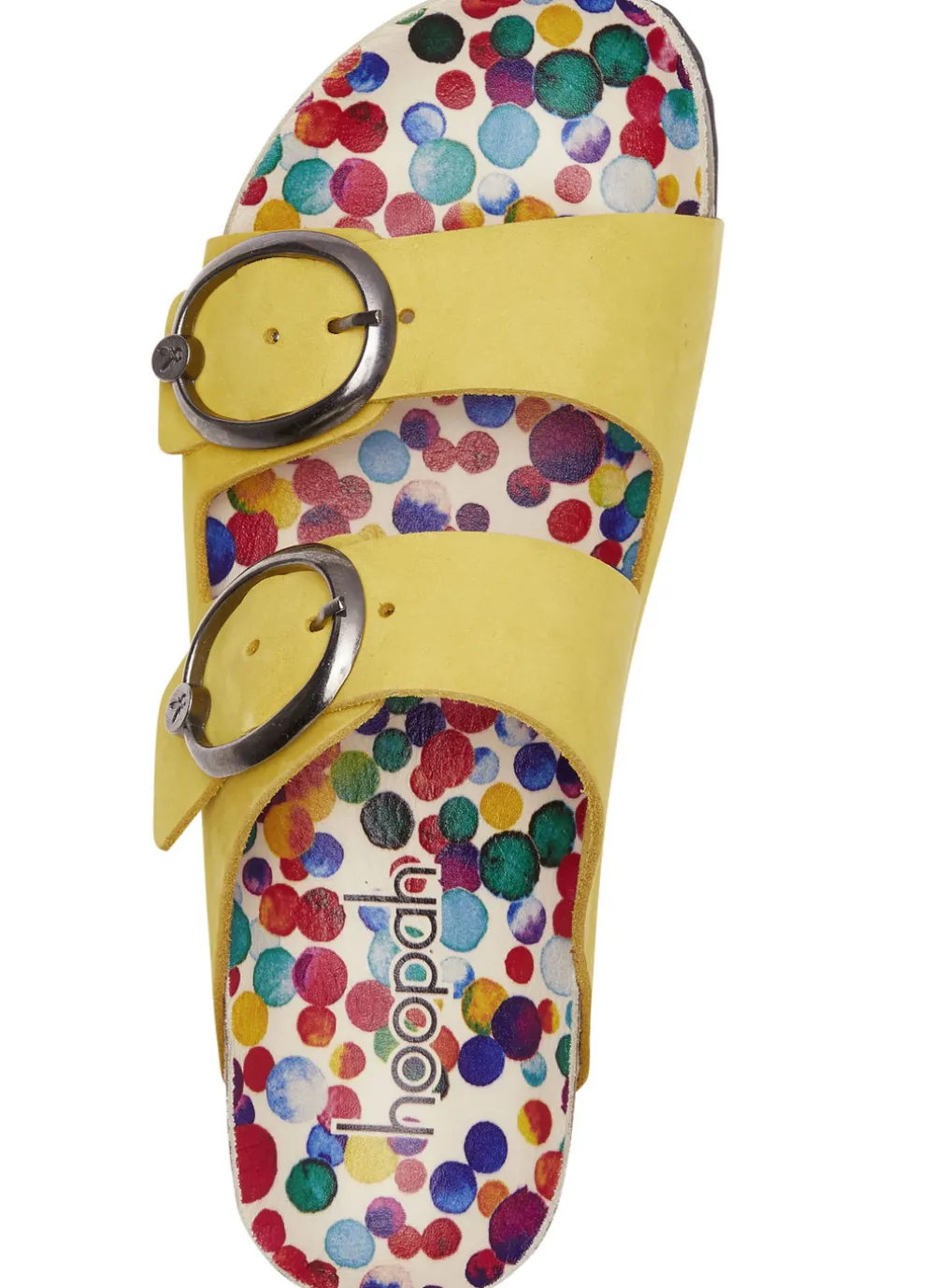 Andrea Conti Pantolette mit bunt bedrucktem Lederfußbett