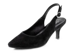 Andrea Conti Sling-Pumps aus weichem Samt-Chevreauleder