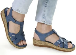 Andrea Conti Stegspangen-Sandale aus Rind-Nappaleder