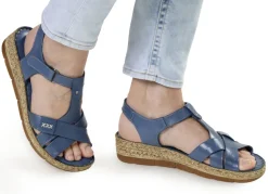 Andrea Conti Stegspangen-Sandale aus Rind-Nappaleder