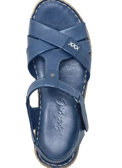 Andrea Conti Stegspangen-Sandale aus Rind-Nappaleder