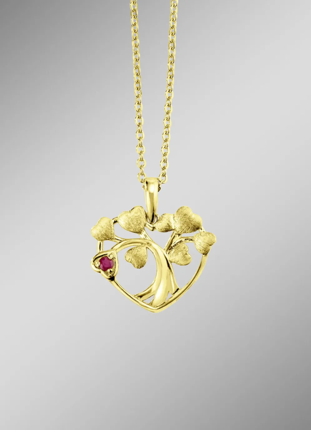 Anhänger Baum in Herz mit Ankerkette