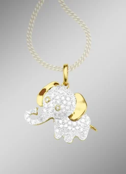 Anhänger Elefant mit 71 Diamanten