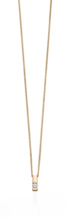 Anhänger in Roségold mit Brillant