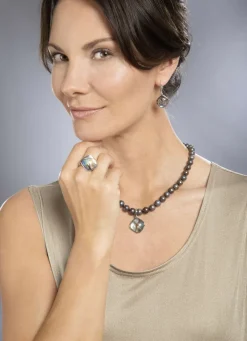 Anhänger mit Kristall-Abalone