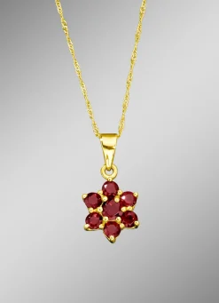 Anhänger mit Singapurkette und echt Granat