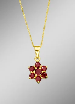 Anhänger mit Singapurkette und echt Granat