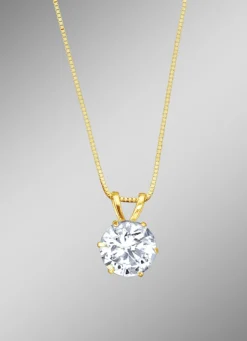 Anhänger mit synthetischen Zirkonia und Veneziakette