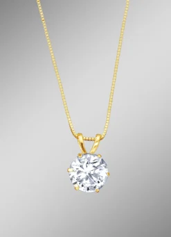 Anhänger mit synthetischen Zirkonia und Veneziakette