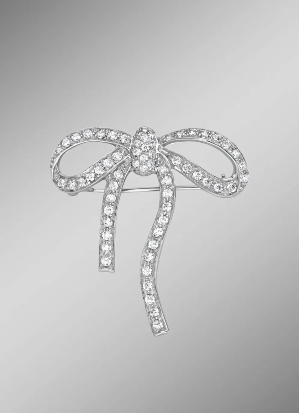 Anstecknadel Schleife mit synth. Zirkonia