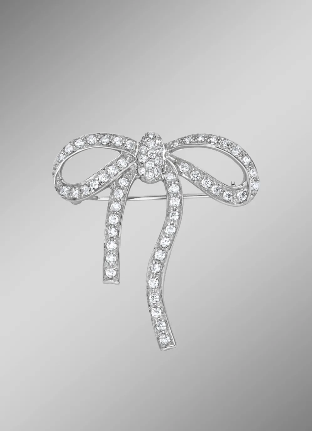 Anstecknadel Schleife mit synth. Zirkonia