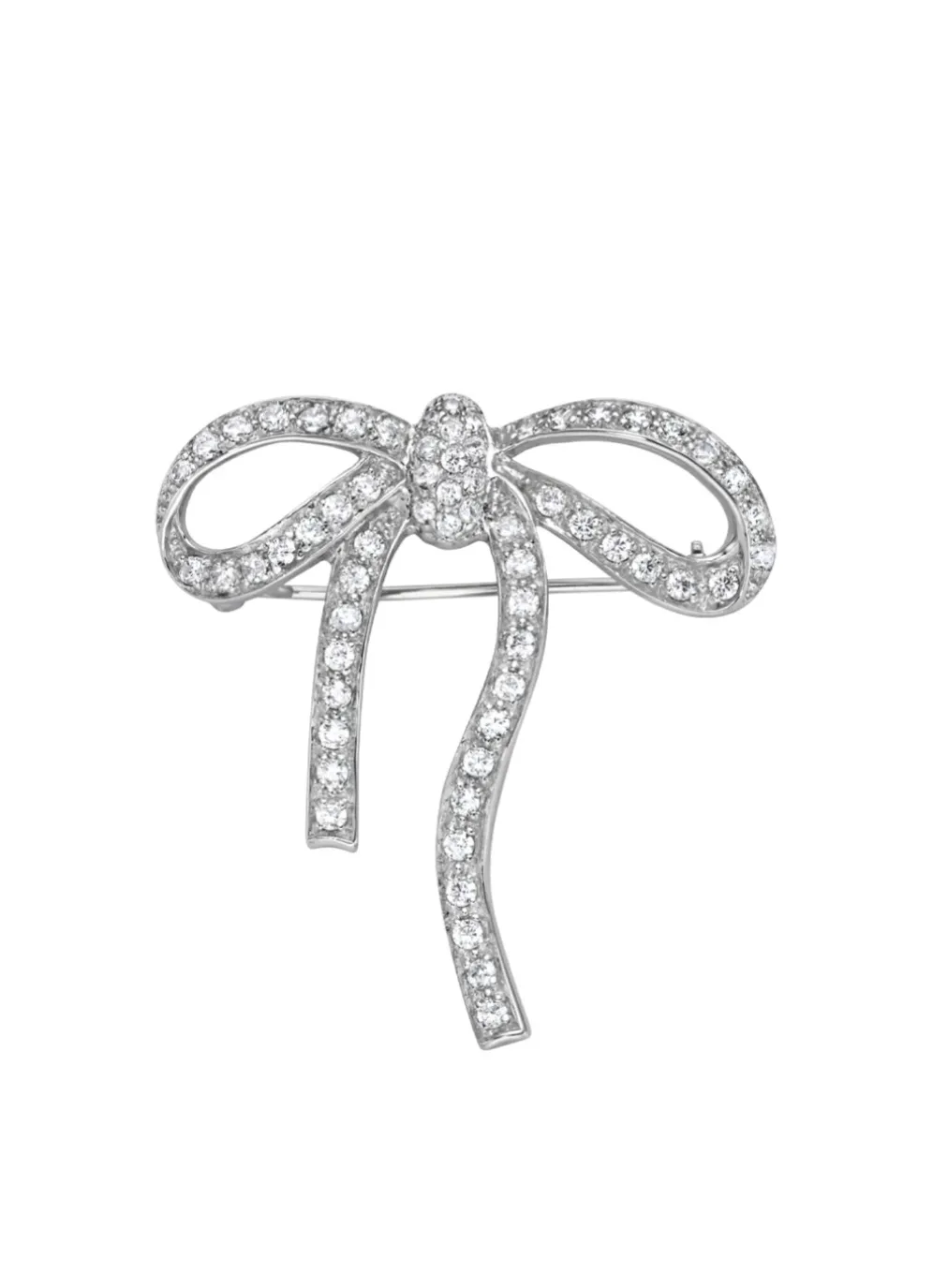 Anstecknadel Schleife mit synth. Zirkonia