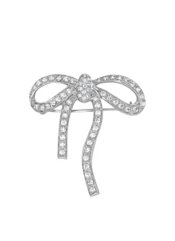 Anstecknadel Schleife mit synth. Zirkonia