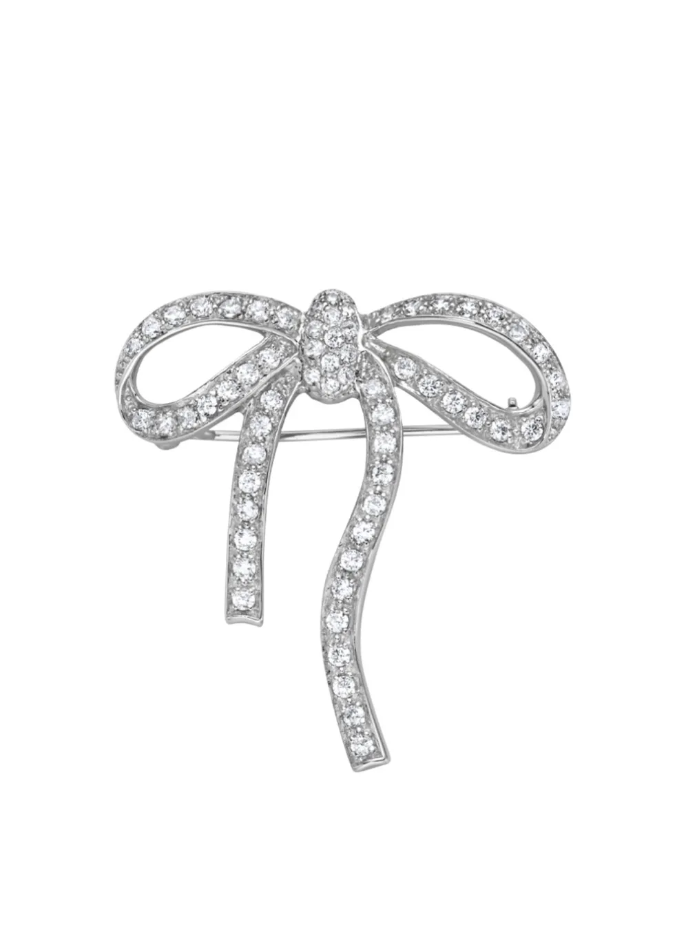Anstecknadel Schleife mit synth. Zirkonia