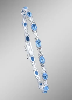 Armband mit echten Blautopasen