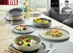 Arte Viva 12-teiliges Tafel-Service aus Markensteinzeug