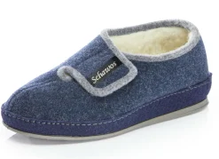 Atmungsaktive Damen-Hausschuhe, mit Klettverschluss