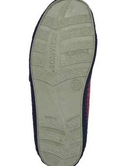 Atmungsaktive Damen-Hausschuhe, mit Klettverschluss