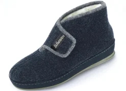 Atmungsaktive Damen-Hausschuhe, mit Klettverschluss