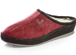 Atmungsaktive Damen-Hausschuhe, mit Schurwolle