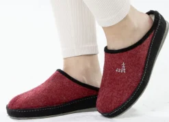 Atmungsaktive Damen-Hausschuhe, mit Schurwolle