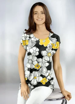 Ausdrucksvolles Shirt mit leicht abgerundetem Saum