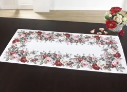 Aussdrucksstarke Tischdecke mit bezauberndem Rosen-Dessin