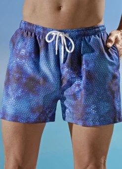 Badeshorts allover dessiniert, Microfaser