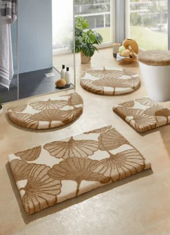 Badgarnitur mit Ginkgoblätter-Motiv