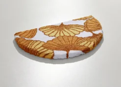 Badgarnitur mit Ginkgoblätter-Motiv