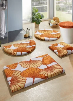 Badgarnitur mit Ginkgoblätter-Motiv