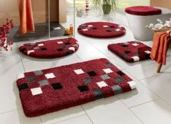 Badgarnitur mit latexierter, rutschhemmender Rückseite