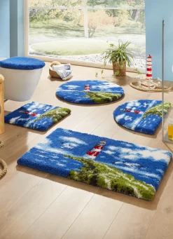 Badgarnitur von Grund mit maritimem Dessin