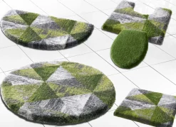 Badgarnitur von Grund mit geometrischem Dessin