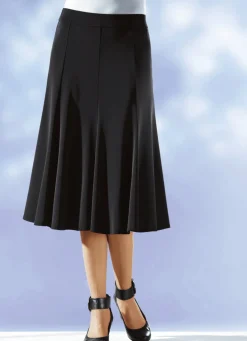 8-Bahnenrock mit glockig schwingendem Saum