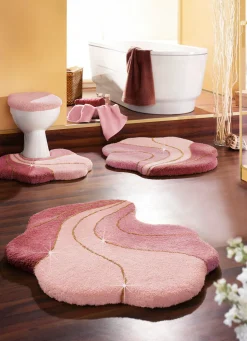 Barfußweiche Badgarnitur Gold-Glitzergarn