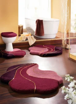 Barfußweiche Badgarnitur Gold-Glitzergarn