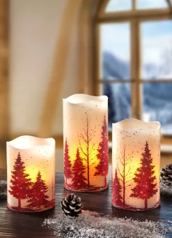 Batteriebetriebene LED-Kerzen, 3er-Set