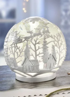 Batteriebetriebene LED-Schneekugel mit automatischem Schneefall