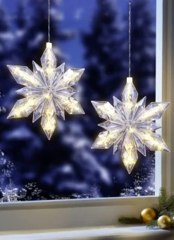 Batteriebetriebener LED-Weihnachtsstern, 2er-Set