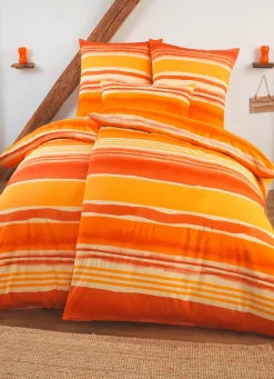 Beidseitig bedruckte Bettwäsche-Garnitur in Polycotton-Qualität